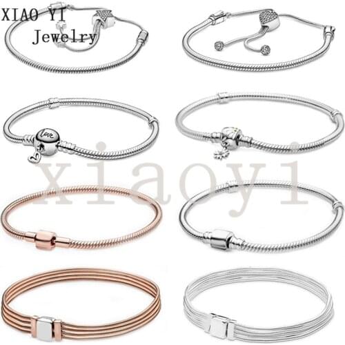 2020 New 100% S925 11 spring heart-shaped declaration adjustable Daisy with DIY women bracelet suitable for women to wear