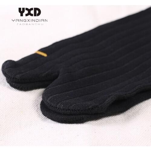 3 Pairs/Mens Socks Men Cotton Business Japanese Style Kimono Flip Flop Sandal Split Clogs Tabi Socks Man Stripe Two Toe Socks