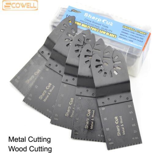 30% Off 10 pcs 34mm HSS Bi-metal Oscillating MultiTool saw blades fit for wood and metal cutting renovation saw FREE SHIPPING