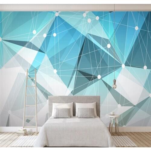 Xuesu 3D abstract stereo geometry living room TV background wall image wall custom wallpaper mural 3D/5D/8D