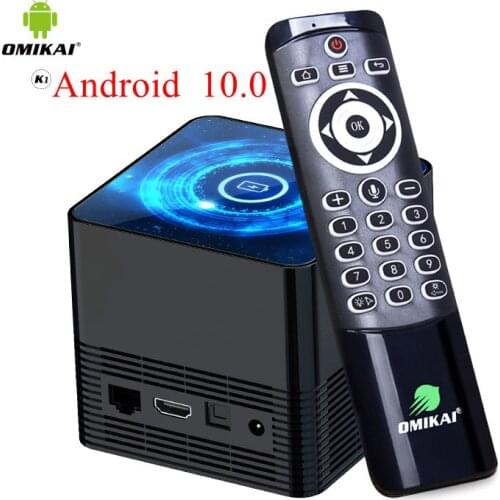 Android 10.0 Wireless Charging Android TV Box OMIKAI K1 6K HD Dual Wifi 1000M BT 5.0 LAN 10bit HDR 4GB 32GB Youtube Media Player