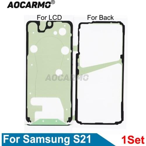 Aocarmo For Samsung Galaxy S21 Front Screen LCD Adhesive Back Adhesive Back Cover Waterproof Sticker Glue Replacement Parts