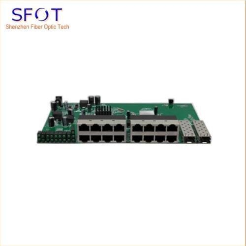 Free shipping, 4pcs/lot, Reverse POE Switch board, 16 ports FE with 2 gigabit sfp ports, with or without Vlan for your choice