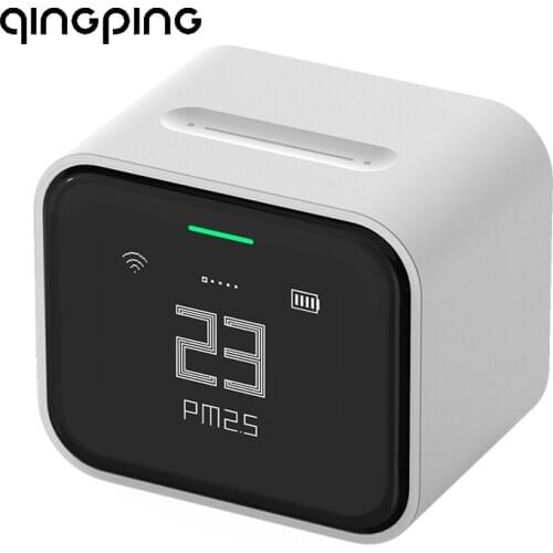 Qingping Air Detector Lite Retina Touch IPS Screen Touch Operation Mi Home CO2 PM2.5 PM10 Air Monitor Supports for Apple HomeKit