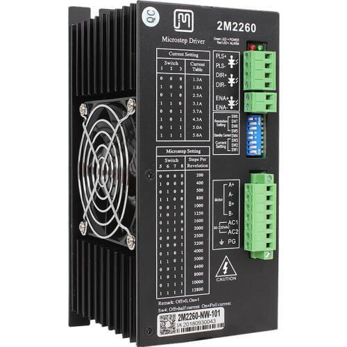 2-phase Digital hybrid stepper driver 2M2260 step motor driver 80-220VAC 5.6A Motor driver fit for 86 110 stepper motor