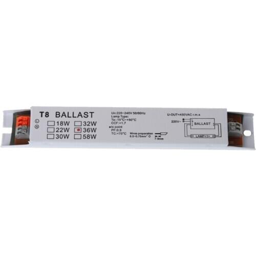 220-240V AC 36W Wide Voltage T8 Electronic Ballast Fluorescent Lamp Ballasts 37MB