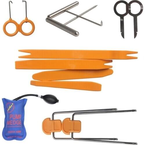 Tool Small size blue Pump Wedge Locksmith Tools Open Car Door Lock Car Stereo Installation Kits Car Radio Removal Tool