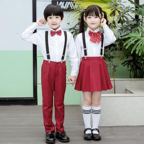 Childrens school uniform Sets Campus Costume Men and Women Children Long Sleeve Costume Performance Wear Dancing Outfit