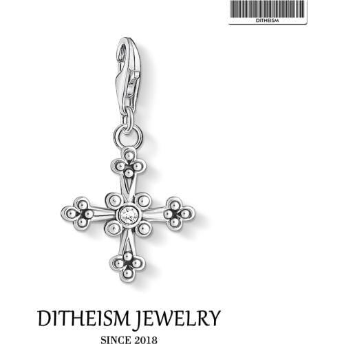 Iconic Ornamental Cross Charm Pendant,2019 New Fashion Jewelry 925 Sterling Silver Vintage Gift For Women Fit Bracelets Necklace
