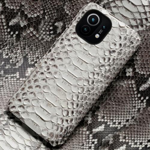 LANGSIDI python Leather case For xiaomi Mi 11 10 Pro 10Ultra 9 SE 8 10t women Luxury cover fundas For xiaomi mi 11 carcasa new