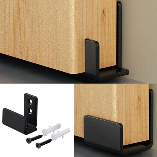 Carbon Steel Adjustable Sliding Bottom Floor Guide Clips Screws Wall Floor Bottom Guide Door Stay Roller Sliding Door Furnitures