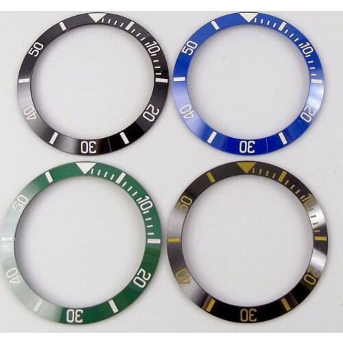New 38mm Black Blue Green Ceramic Bezel Hot Insert for SUB Mens Watch insert for 40mm watch