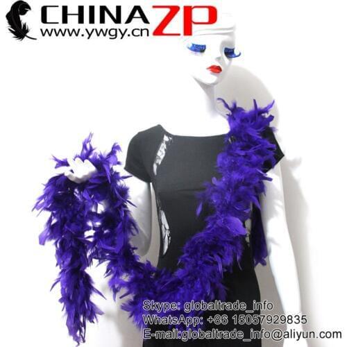 Wholesale and Retail from Factory www.ywgy.cn 20yards/lot Cheap 40g/piece Dyed Purple Turkey Feather Chandelle Boa
