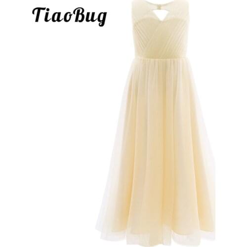 Bridesmaid Dresses Little Girls Mesh Princess Dress Childrens Pageant Dresses Evening Gown Wedding Party First Communion Dress