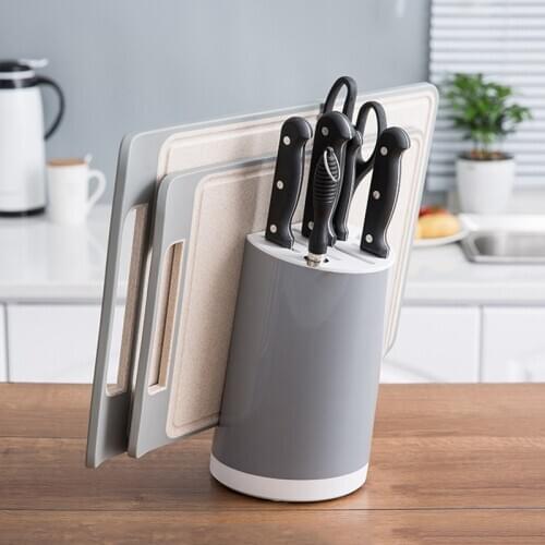 Knife Stand Holder For Kitchen Nordic style bamboo material knife holderknife holder glued board integrated storage bucket