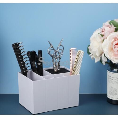 Segbeauty Hairdressing Scissors Stand Case Non-slip Socket Hair Scissor Comb Clips Storage Box Pot Stand Case Salon Organizer