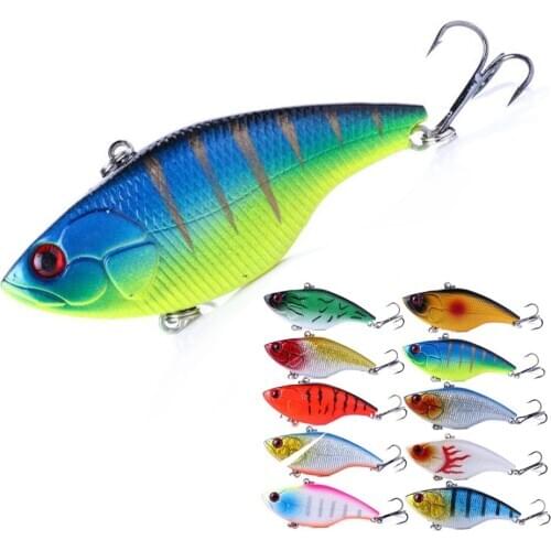 1Pcs Vib Fishing Lure 7.5cm 18g Sinking VIB Lure Artificial Wobbler Noise Lipless Crankbait for Bass Pike Full Swimming Layer