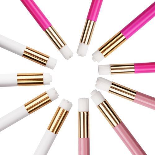 NEWCOME Professional Eyelash Cleaning Brushes Flower/Flat Soft Face Clean Brush Skin Care False Eyelash Nose Brush for Salon