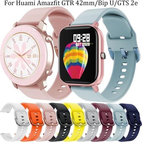 20mm For Xiaomi Huami Amazfit Gtr 42mm Bip U S GTS 2 2e 2 mini Smart Watch Accessories Quick replacement Silicone Ladies strap