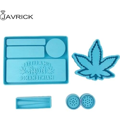 Rolling Makeup Storage Tray Serving Board Ashtray Combination Epoxy Resin Mold Herb Spice Mills Grinder Silicone Mould