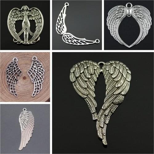 Malzahar Angel Wings Charms diy jewelry bracelet charms for jewelry making kit accessories