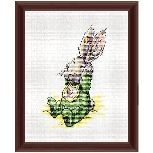 Hand Embroidered Hanging Painting Cross Stitch Kit Precision Printing XT4 Cute Cartoon Little Bunny Children Bedroom Decoration