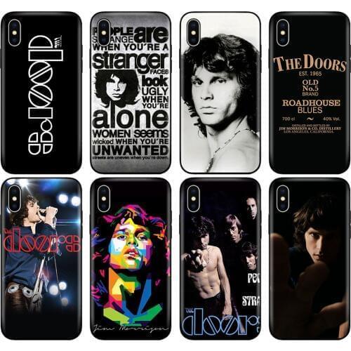 Black tpu case for iphone 5 5s SE 2020 6 6s 7 8 plus x 10 case silicone cover for iphone XR XS 11 pro Max The doors JIM MORRISON
