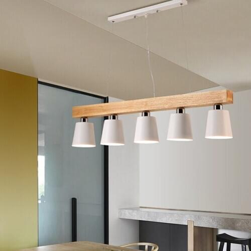 Nordic Japanese Led Oak Wood Pendant Light Lamp Fixture Hanging Light Lustre Avize Home Bedroom Living Room Salon deco maison