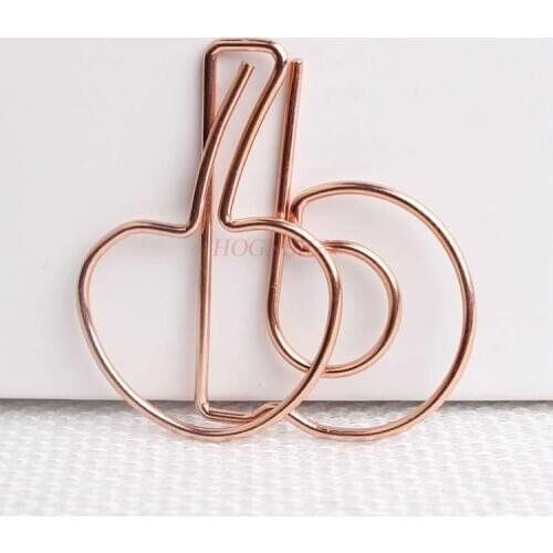 12pcs Cherry Paper Clip Paper Clip Shape Paper Clip Fruit Paper Clip Bookmark Office Clip