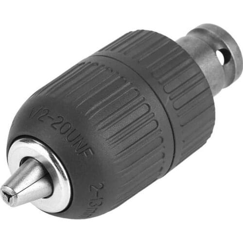 Drill Chuck 2-13mm Keyless Drill Chuck 1/2"-20UNF with 1/2" Chuck Adaptor for Impact Wrench Conversion
