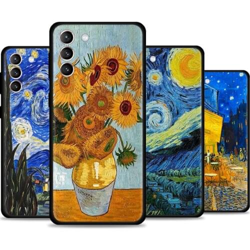 Van Gogh Paintings TPU Case for Samsung Galaxy S20 S21 Ultra S20 FE 5G S10 Lite S10e S7 S8 S9 S10 Plus Soft Back Phone Cover