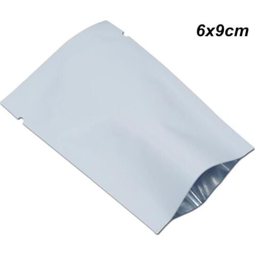 6x9cm White Heat Sealing Vacuum Grocery Mylar Foil Food Valve Packaging Bags for Dried Fruits Flower Aluminum Foil Heat Seal Pac