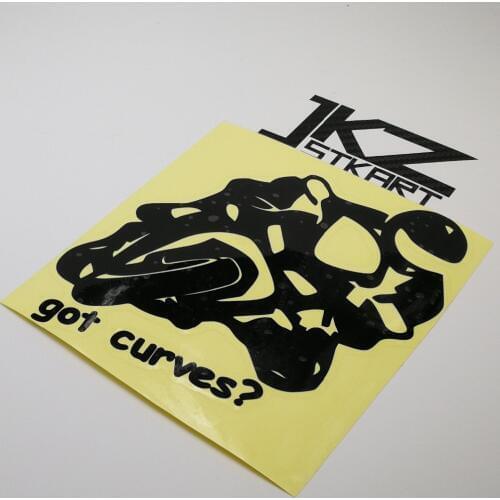 JKZ STKART Vinyl Die Cut Car Sticker Decal got curves 14 x 12 cm for Motor Bike Laptop Helmet Decorated Stickers