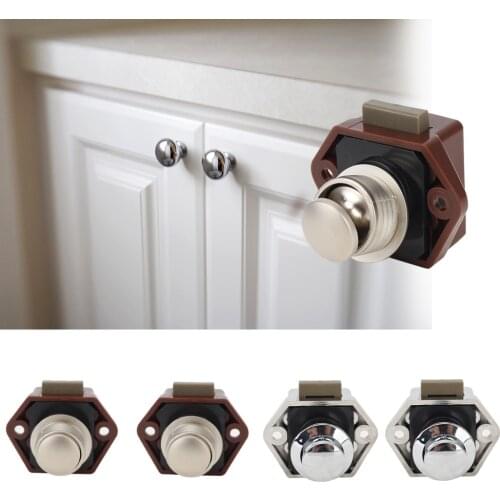 Mini RV Caravan Boat Drawer Latch Button Locks Camper Car Push Lock Diameter 20mm For Furniture Hardware