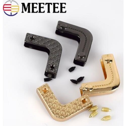 10/20/40pcs Metal Bag Corner Handbags Strap Cover Clasp Protector Corners Decor End Clips DIY Edge Banding Hardware Accessories