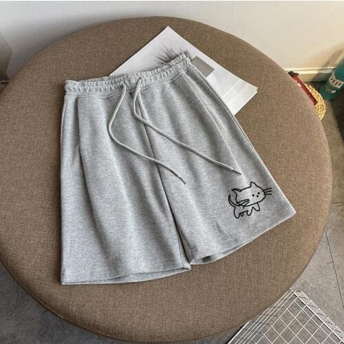 Women Cotton Casual Shorts Summer Womens Shorts Plus Size S-5XL Youth Cute Girl Elastic-Belted Sports Shorts Beach Shorts
