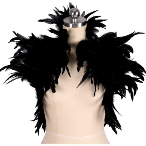 Feather Harness Lingerie Shoulder Feather Decoration Crop Top Garter Women Festive carnival Sexy Pole Dance Clothing Fetish