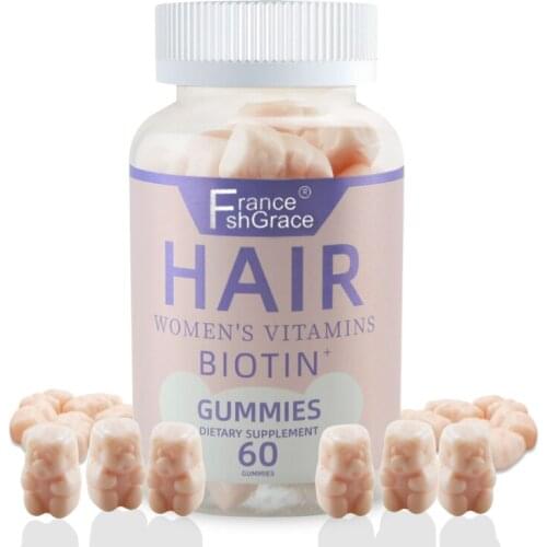 Hair Gummies Biotin Gummies OEM Natural Vegan Biotin Hair Vitamin Gummies