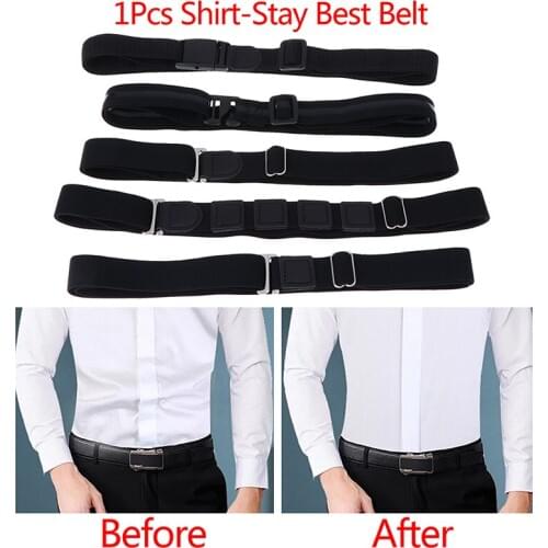 1pcs Belts Available Easy Shirt Stay Adjustable Belt Non-slip Wrinkle-Proof Shirt Holder Straps Locking Belt Holder