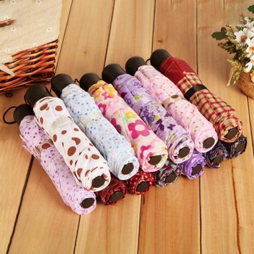 1 Pcs Folding Umbrella Rain Windproof Portable Short Handle Fashion for Outdoor Travel PR Sale