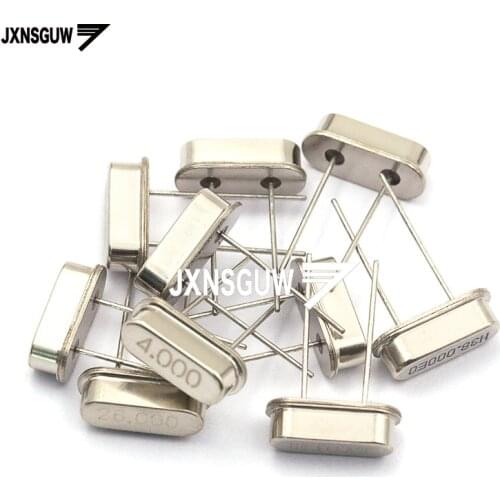10PCS Quartz crystal oscillator straight plug two feet HC-49S passive clock oscillator crystal 8MHz 11.0592MHz 12MHZ 24.576MHz