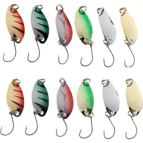 12 X Fishing Spoon Lures Metal Bait Crankbait Metal Fishing Lures