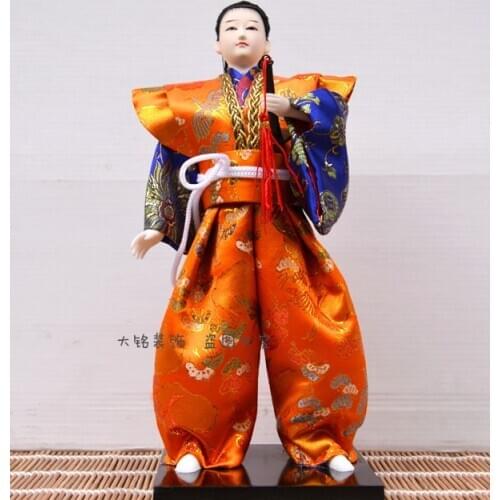 30cm Japanese Samurai with sword Hand made Miniatures home decoration accessories