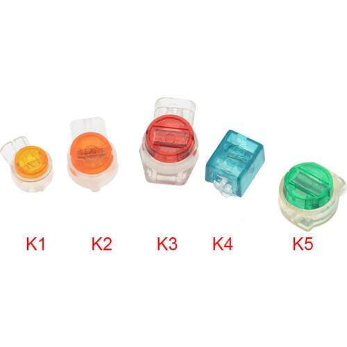 50PCS Connector Crimp Connection Terminals K1 K2 K3 K4 K5 Connector Waterproof Wiring Ethernet Cable Telephone Cord Terminals