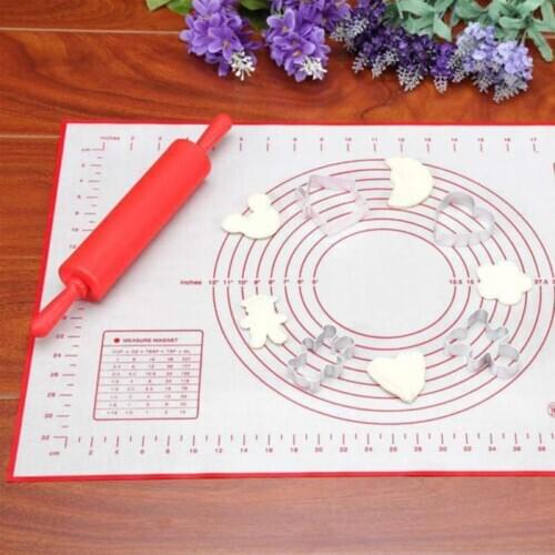 Nonstick Food Grade Silicone Knead Dough Rolling Mat Dual Scales Measurement Pizza Maker Pastry Baking Pad Kitchen Accessories