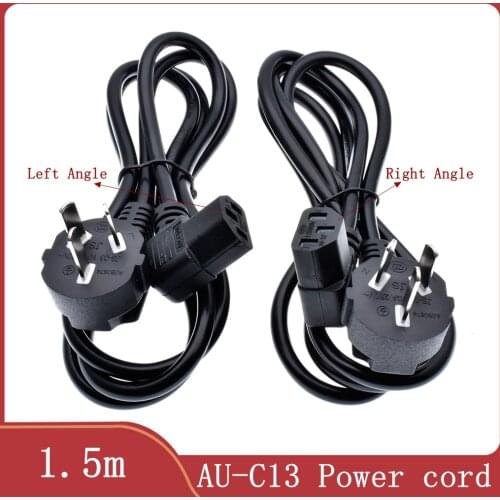 AU PDU UPS AC Power Cord, Australia 3Pin Male Plug to IEC 320 C13 right Angled Power Adapter Cable For Electric kettle