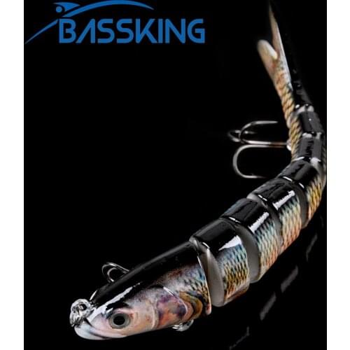 BASSKING Jointbait Fishing Lure 8Segments 14cm27g Jointed Bait Sinking Wobbler Iscas Artificial Bait Pesca Peche Leurre Swimbait