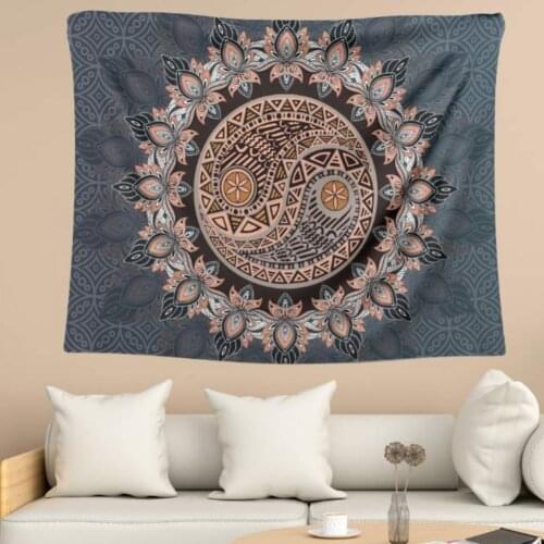 Large Mandala Tapestry Floral Yin Yang Wall Hanging Tapestry Bohemian Wall Decor Tapiz for Bedroom Dorm Living Room Boho Decor