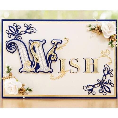 Letters with Pattern 2019 New Metal Cutting Dies For Scrapbooking Embossing Paper Cards Die Cuts Photo Album DIY Craft