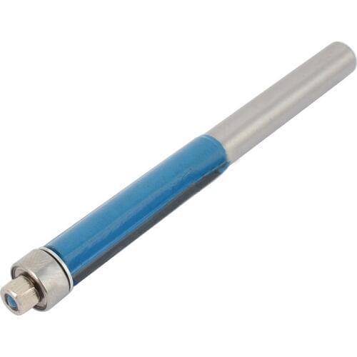 New 1/4" Shank 2 Flutes Straight Flush Trim Router Bit 76mm Length For Woodworking Tool